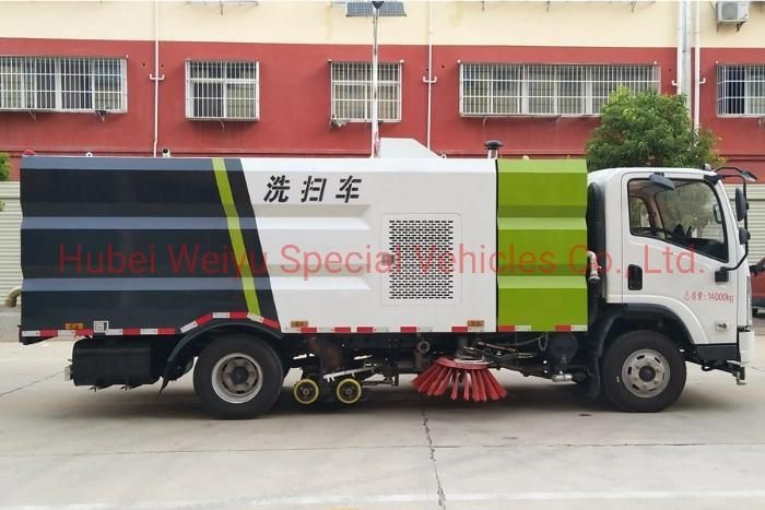 China Shacman 8-10cbm Sweeper Machine Vehicle Vacuum Road Sweeping and Water Spraying Sprinkler Washing Truck