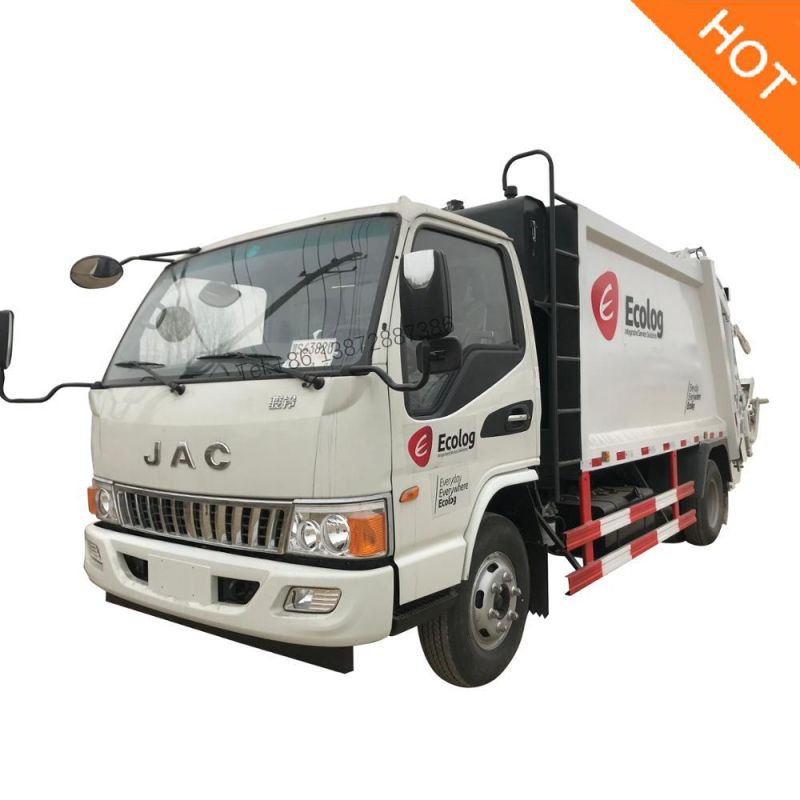 JAC 4X2 5-6m3 Garbage Truck Capacity with Compressed