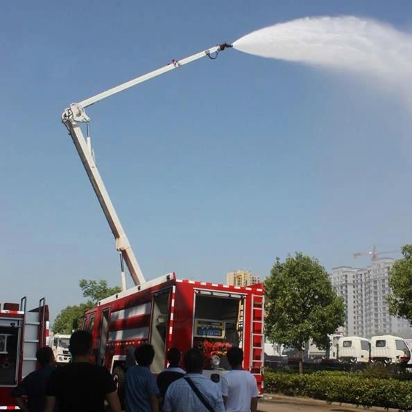 HOWO 6*4 10000liters Aerial Ladder Fire Trucks 10cbm Emergency Rescue Water Tanker Firefighting Truck