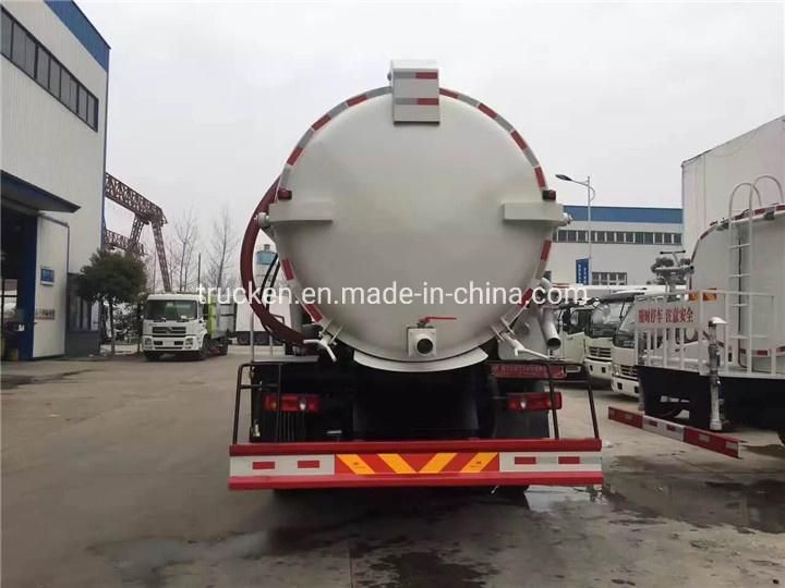 Dongfeng 12m3 Sewer Cleaning Vacuum Tank 4*2 Sewage Suction Truck