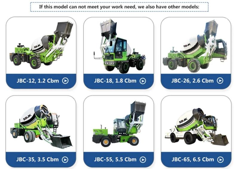 Jbc-55 Universal Mobile Self-Loading Concrete Mixers