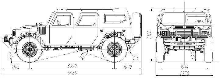 4X4 Military Armored Lightning Protection Assault Vehicle