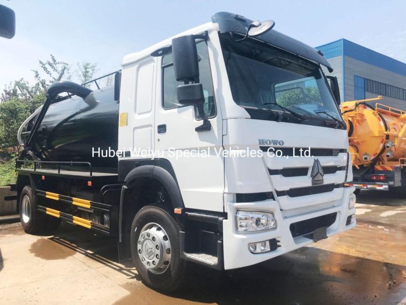 4*2 6m3 Gallons City Vacuum Suction Truck Round Tanker for Waste Sluge Collection with High Vacuum Pump