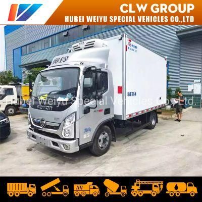 Foton Ollin 5tons 6tons 7tons 8tons Fresh Meat Vegetables Refrigerated Truck 4X2 Refrigerator Van Box Truck