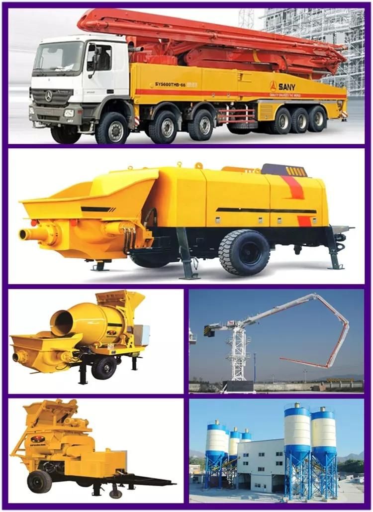 Diesel Engine or Electrical Power Concrete Pump with Mixer