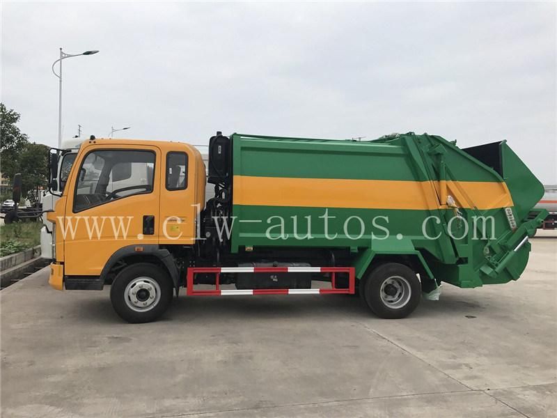 Sinotruk HOWO 8cbm 4X2 Right Hand Drive Compactor Garbage Truck Trash Collection Truck Waste Removal Truck