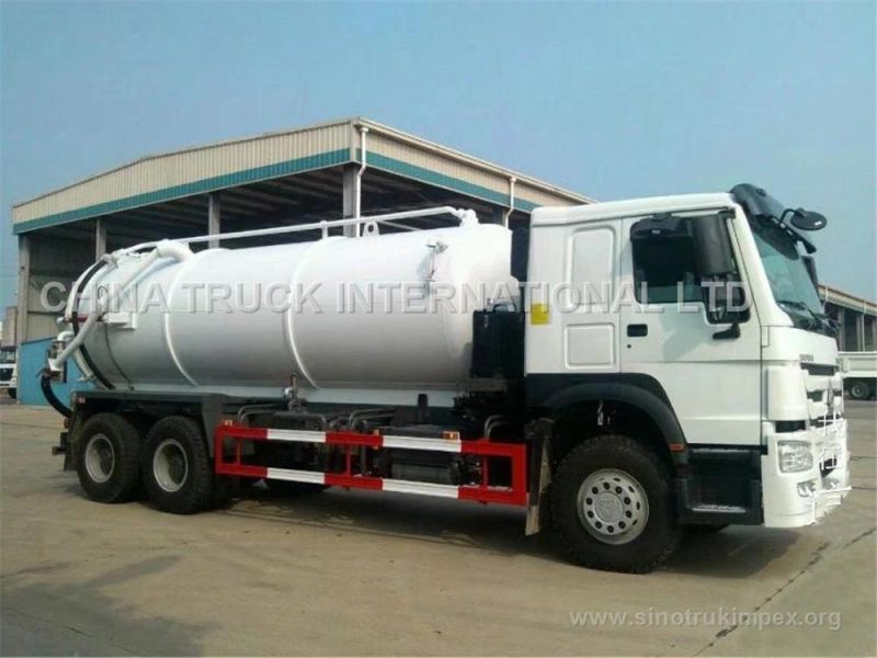 China Heavy Duty 6 Wheels Cleaning 250-350HP Sewage Suction Truck
