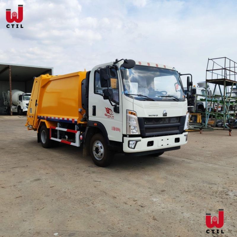 8~12m3 Capacity 4X2 Sinotruk Cnhtc HOWO Compressed Garbage Truck with