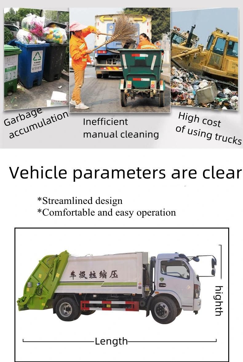 Weiyu Truck Brand Urban Garbage Transportation Truck Compactor Factory Price for Sale