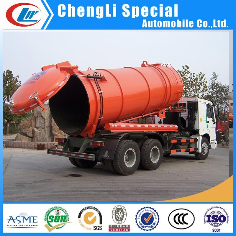 12cbm HOWO 6X4 Sludge Pollution Sewage Suction Tanker Truck