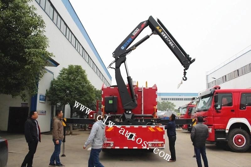 Sinotruk HOWO 4X2 Fire Truck Emergency Rescue Truck Firefighting Truck with Search Light and Crane and Winch