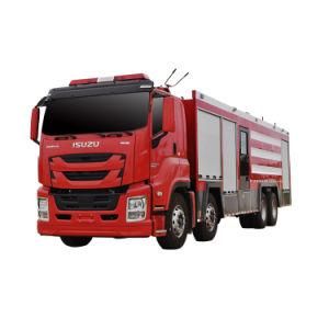 Japan Brand Isuzu Heavy Duty Water Foam Powder Combined Fire Fighting Truck