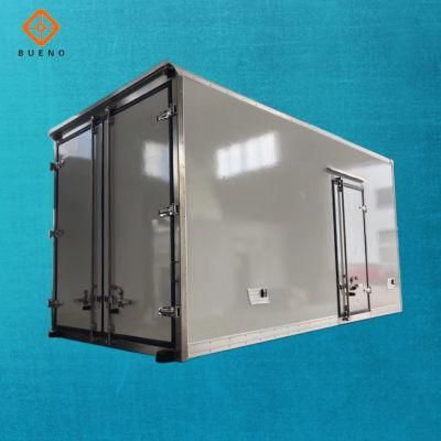 Bueno Brand Good Quality Japan Brand 100p Small Mini 3tons 5 Tons Vegetable Meat Transport Aluminum Refrigerated Truck Body