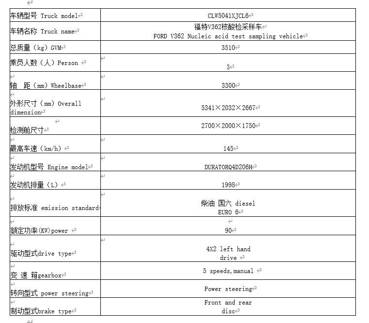 Good Quality China Brand Mobile Laboratory Ford Nucleic Acid Detection Sampling Truck for Sale