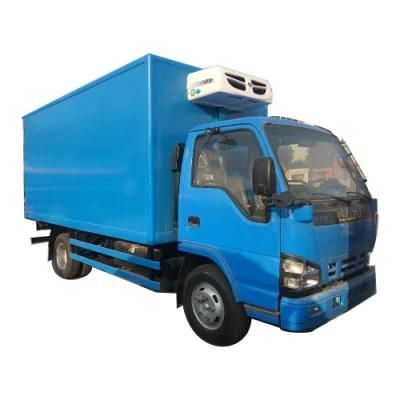 Japan Isuzu 600p Type Van Refrigerated Freezer Truck 5tons 3 Tons Isuzu Refrigerator Truck for Meat and Fish