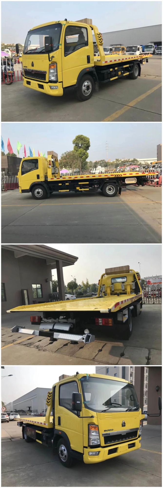 HOWO 4X2 China Wrecker Towing Truck 5tons 7 Ton Emergency Flatbed Wrecker Tow Truck Price
