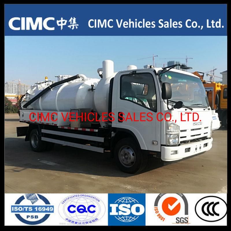 Isuzu Nqr 700p Vacuum Truck Sewage Suction Water Sewer Tanker 5000L