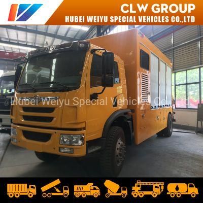 FAW 4X2 Tire Repair and Tyre Repair Tool Truck with Diesel Generator and Crane at Rear for Sale