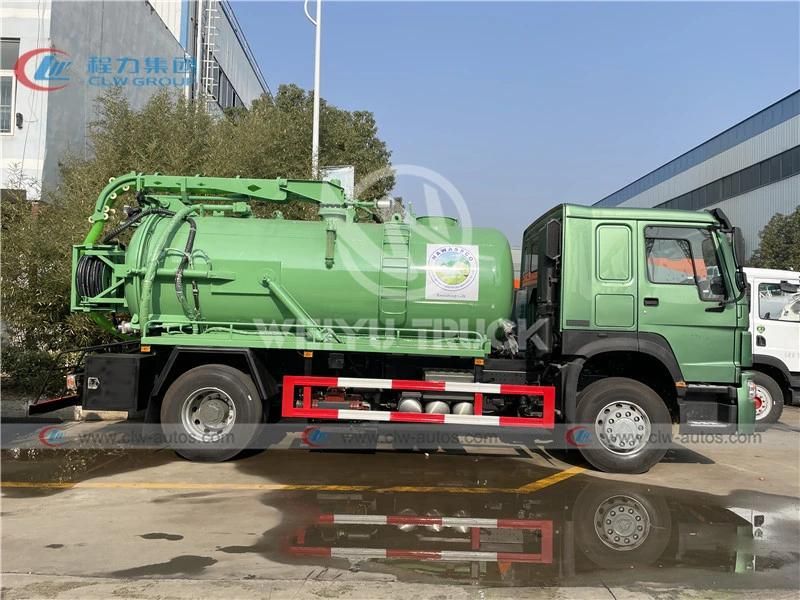 HOWO 4X2 Type 8000liters 8cbm 8tons Vacuum Sewage Suction Tanker Truck Septic Tank Truck for Sanitation Services