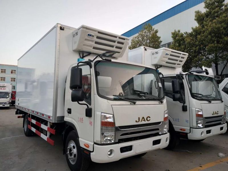 JAC 6 Wheels 4 Tons 5 Tons Refrigerator Truck Freezer Truck Refrigerated Box Van Truck