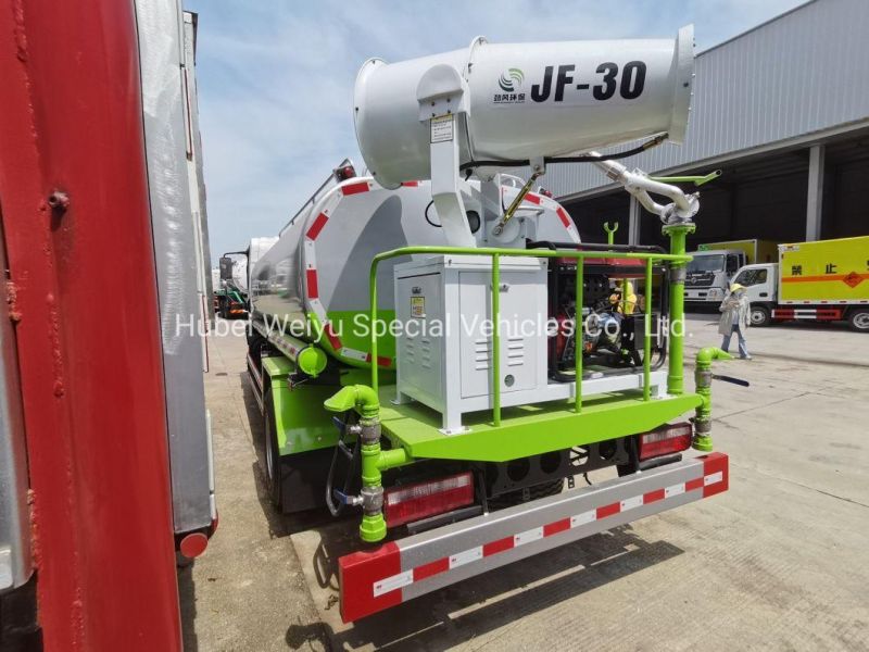 Jiefang Brand 8 Cubic Water Sprinkler with Fog Cannon Transport Water Tank for Sale