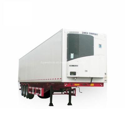 3 Axles 45m3 50m3 60m3 Cold Container Refrigerated Cargo Box Semi Trailer with Thermo King Carrier Refrigerator