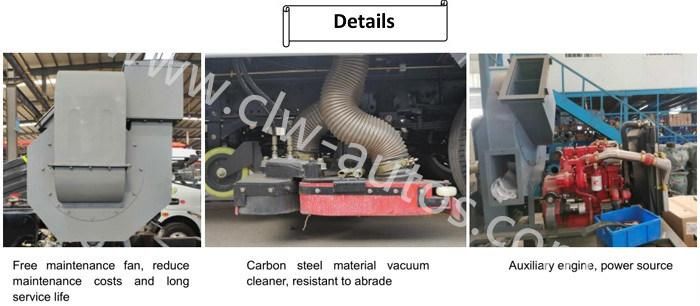 8cbm Vacuum Cleaner Truck High Duty Vacuum Pump Clean Dust with Transport Self Dumping Sanitation Truck