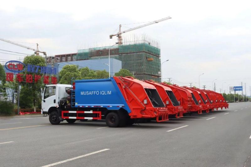 Dongfeng HOWO 8cbm CNG Compressed Sanitation Rubbish Collector Dust Cart Garbage Waste Compactor Garbage Trucks Refuse