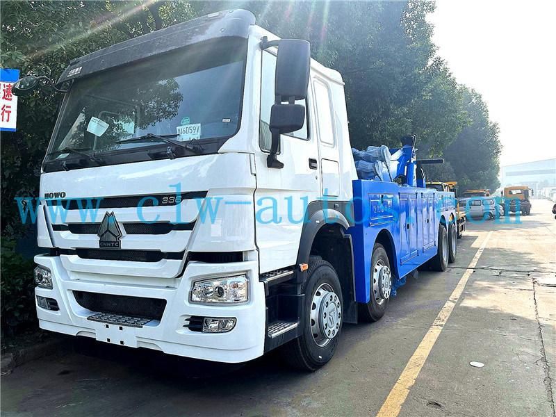 Sinotruk HOWO 8X4 Heavy Duty 30tons 50tons Conjoint Integrated Towing and Lifting Wrecker Truck Road Recovery Rescue Truck with Wrecker Equipment