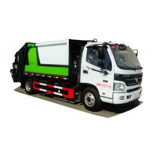 8cbm Foton Aumark Euro 4 Barrel Carrying Garbage Delivery Truck with Cummins