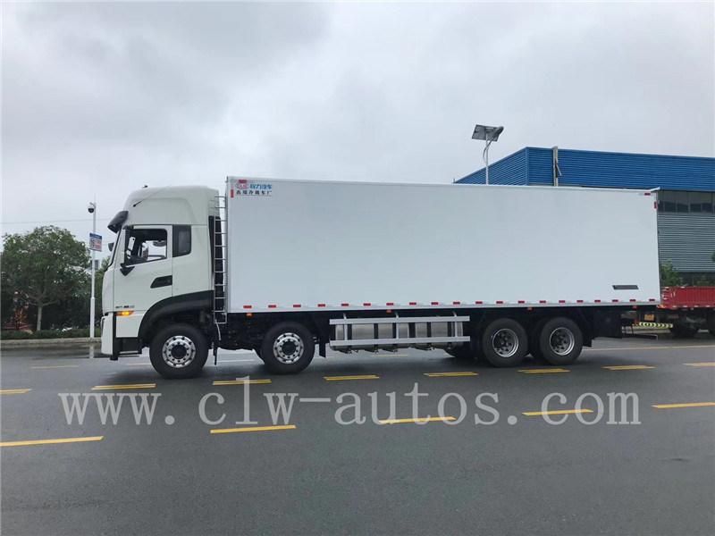 Dongfeng Kinland 8X4 30tons Refrigerated Van Box Truck Refrigerator Freezing Van Cargo Truck for Meal and Fish