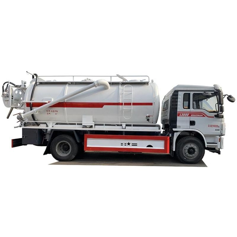 High Quality Shacman 12m3 Vacuum Sewage Suction Tanker Truck with Vacuum Pump for Sales
