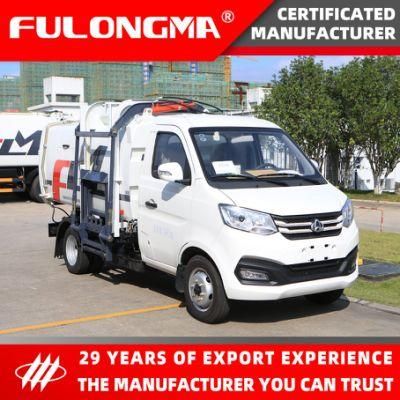 Fulongma Small Diesel Garbage Truck with Side Bin Lifter