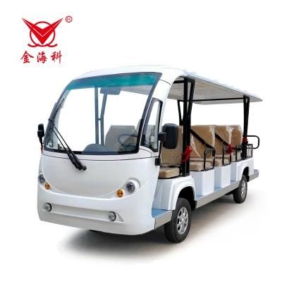 Energy Saving Large Capacity Low Speed School Airport Use Sight Seeing Car Bus Electric Shuttle Bus