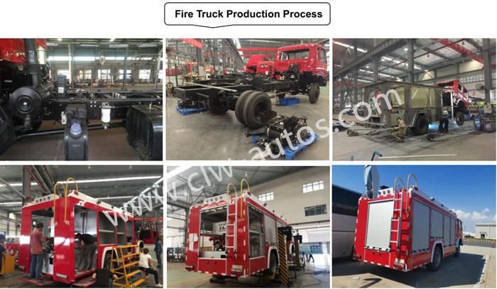 New 5tons Fire Fighting Truck 6 Wheels Double Row Cab Water and Foam Emergency Rescue Vehicle
