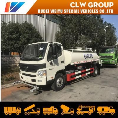 Foton Aumark-C33 4X2 Small 5000L 5 Tons Water Bowser Water Sprinkler Truck Water Tank Truck for Spraying