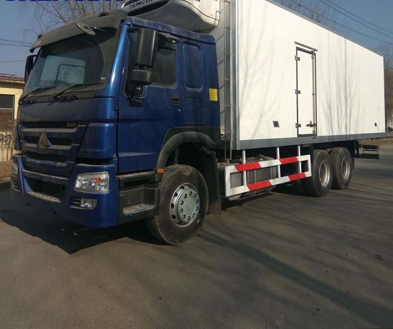 Sinotruk HOWO 6X4 6X6 20000kgs 30000kgs Thermo King Refrigerators for Truck with Tail Board