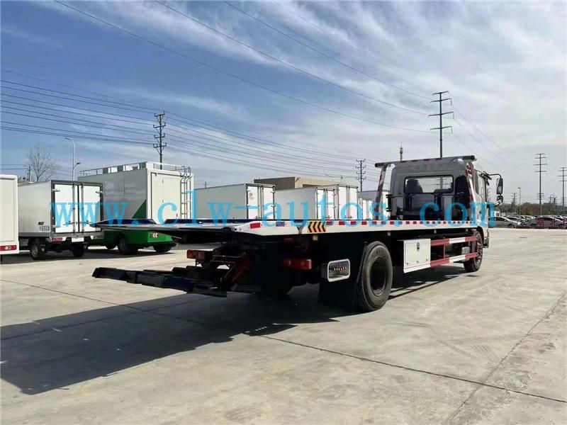 Dongfeng Tianjin Kingrun Vr 210HP 10tons Flatbed Wrecker Tow Truck 4X2 Road Towing Recovery Truck