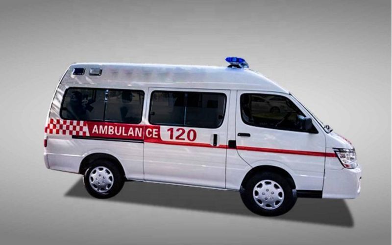 Jinbei Brand New Ambulance Vehicle Stretcher Bottom Price China Car Red White Nude Set Transit Medical Bulk Time Ship Color Wax