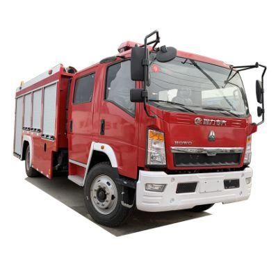 Sino Truck HOWO 3000 Liters / 3 Cbm Water Tank Truck with Fire Fighting Equipment /Special Truck for Sale