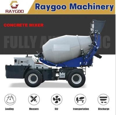 4.0m3 Articulated Chassis Mini Small Mobile Self Loading Concrete Cement Mixer Construction Mixing Machine Machinery Truck