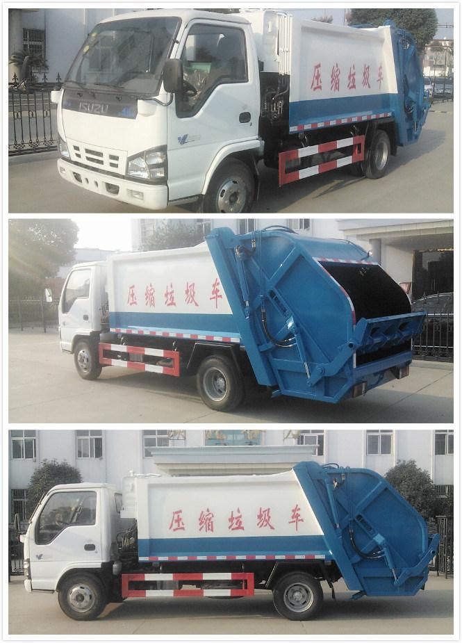 Light Duty 6cbm Compressed Garbage Compactor Truck for Sale