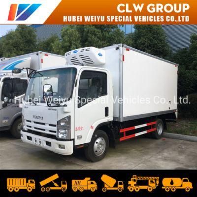 Japan Isuzu 4-5tons Refrigeration Truck 4X2 Refrigerator Freezer Cargo Van Truck