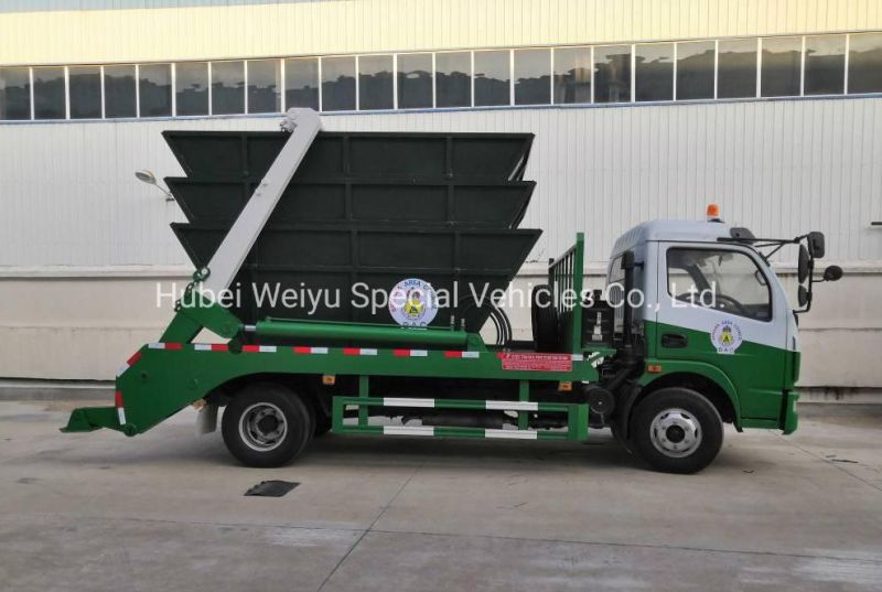 8 Cubic Garbage Bin Skip Loader Garbage Truck Swing Arm with Steel Chain Waste Bin /Trash Can