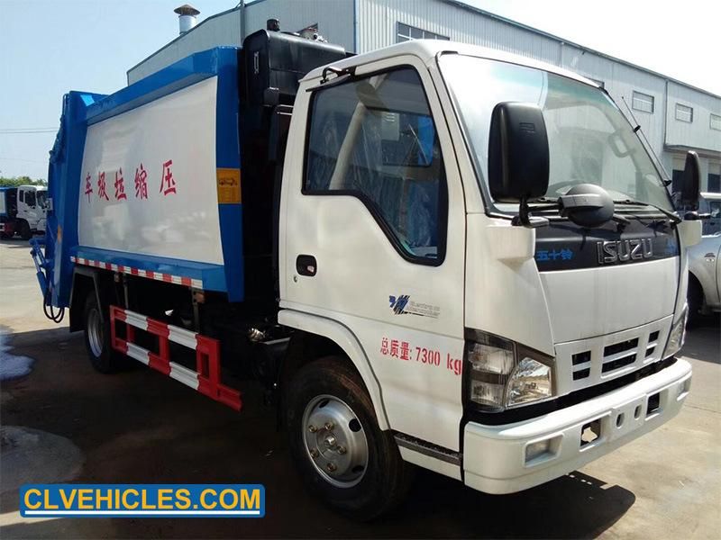 Isuzu 5cbm Hydraulic Garbage Compactor Truck Garbage Compression Truck