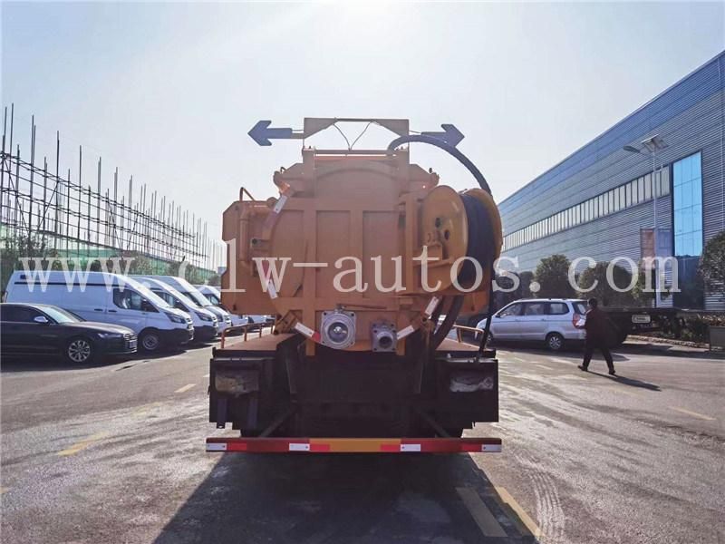 Dongfeng Duolicar 7000liters 7cbm 7m3 Vacuum Sewage Suction Truck Sewer Tank Truck Septic Tank Truck with High Pressure Water Cleaning System