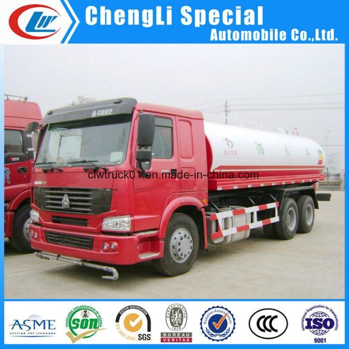 6X4 Water Tanker Capacity 15m3-20m3 Water Bowser Truck with 290HP/336HP