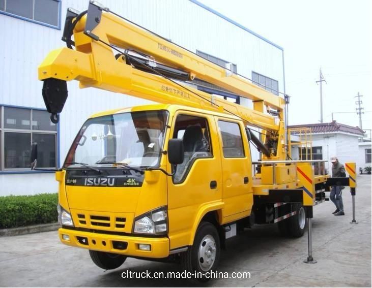 Customized 11m 14m 18m 20m 22m 32m Aerial Platform Truck with Lifting Crane