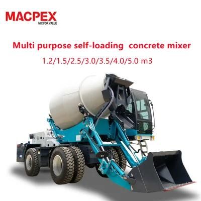Multi Purpose 1.0/1.2/1.5/2.0/2.5/3.0/3.5/ 4.0 Self Loading Concrete Mixer