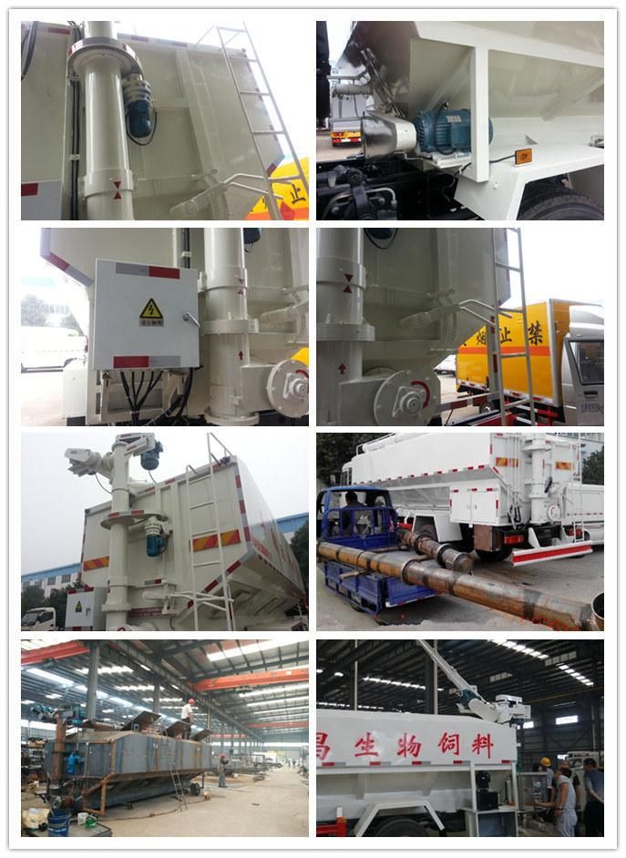 Tri-Axle Bulk Cement Tankers Truck 15000L Bulk Feed Vehicle for Pelleted Feed